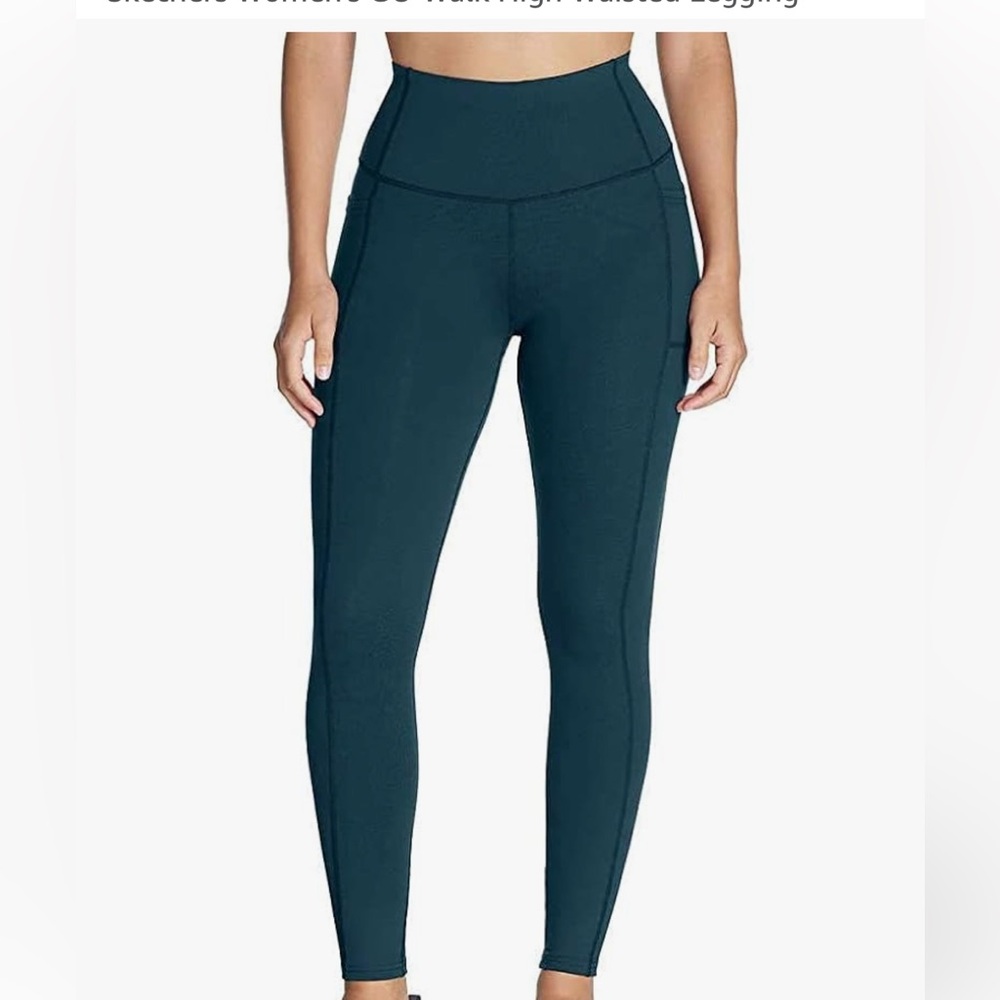 Skechers High-Waisted, Teal Leggings